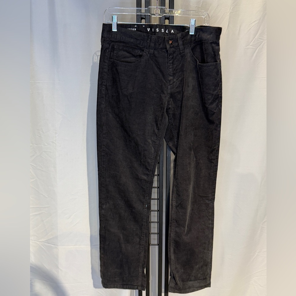 VISSLA Men's Black‎ Corduroy Pants